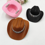 宠物牛仔帽生产商-西方迷你水钻发夹