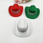 宠物牛仔帽生产商-西方迷你水钻发夹