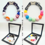 宠物项圈厂家-马卡龙纯色中小泰迪