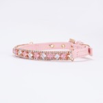 宠物项圈供应商-甜美风格粉色牵引春夏