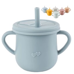 硅胶学饮杯厂家-防碎环保橡胶