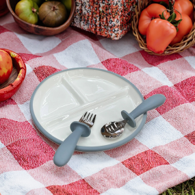 陶瓷儿童盘生产商-瓷质吸盘硅胶套