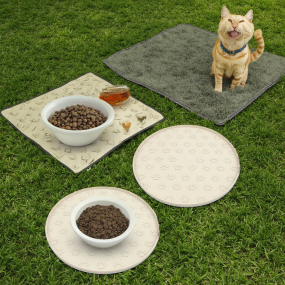 Pet Feeding Mat Supplier - 40x30cm Water Ripple Non-Slip