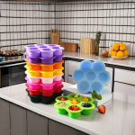 婴儿食品存储生产商-7杯可重复使用冷冻盘