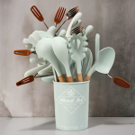 烹饪器具套装厂家-不粘硅胶木柄