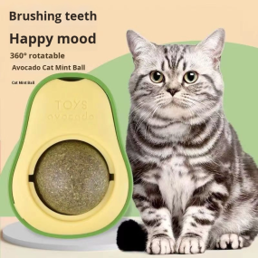 Cat Chew Toy Supplier - Catnip Matatabi Gall Fruit Ball Rotating Avocado Shape