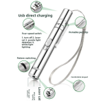 猫激光笔厂家-USB充电红外多模式不锈钢