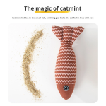 猫薄荷亚麻鱼玩具厂家-耐用互动啃咬抓挠