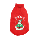 狗毛衣厂家-加厚卡通可牵引针织大型犬用