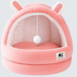 猫床厂家-冬季保暖半封闭四季垫纯色图案