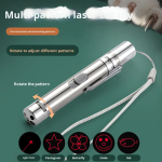 猫激光笔厂家-USB充电红外多模式不锈钢