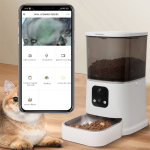 智能宠物喂食器厂家-6L自动定时定量涂鸦APP