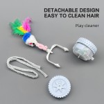 互动猫玩具厂家-批发电动激光红外带羽毛尾