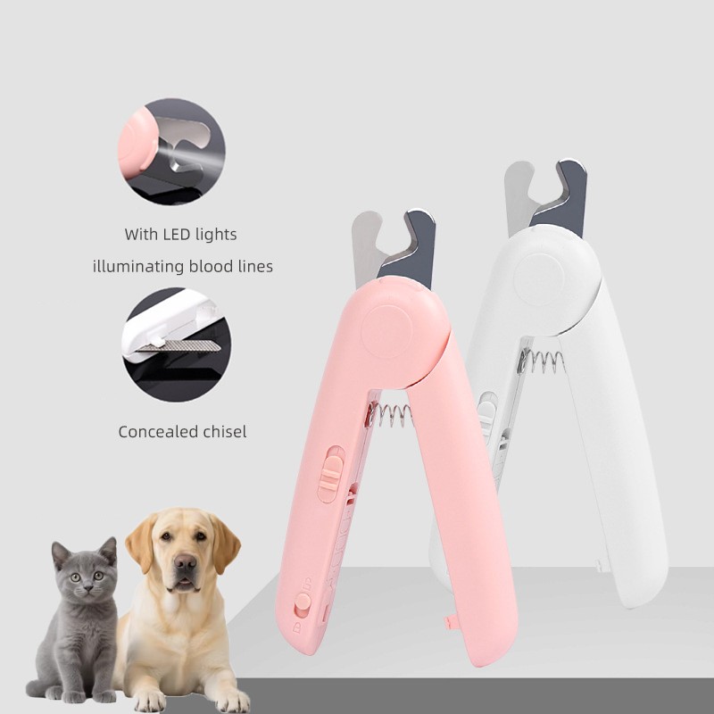 宠物指甲钳厂家-专业不锈钢LED防出血