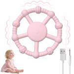 婴儿磨牙棒厂家-新款设计硅胶电动感官食品级振动