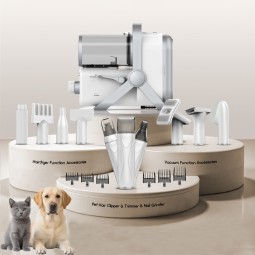 宠物吸尘器厂家-一体式便携电池低噪音美容