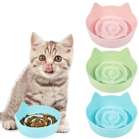 宠物食品容器厂家-舒适防滑塑料圆形慢食