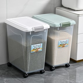 食品储存盒厂家-大容量40L米桶30kg密封