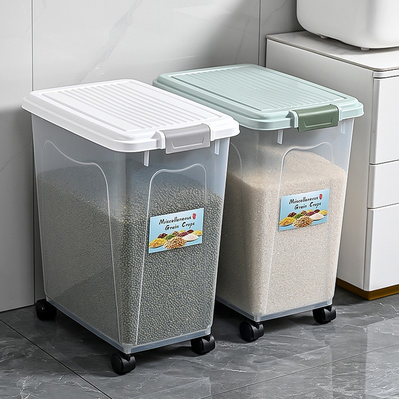 食品储存盒厂家-大容量40L米桶30kg密封