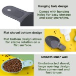 宠物碗喂食器厂家-现代塑料带刻度线勺