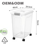 宠物储存容器厂家-可定制logo40L多功能PP塑料