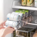 冰箱整理器厂家-大容量透明滚动瓶装用