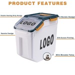 宠物储存容器厂家-30L可堆叠密封PP带勺