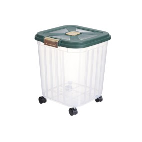 Food Container Supplier - Transparent 25kg Square Polygon Style Microwaveable