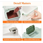 狗粮容器厂家-可定制LOGO多功能多边形