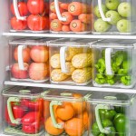 储物箱厂家-可堆叠透明PET塑料长方形冰箱