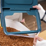 狗粮储存桶厂家-可定制LOGO15L可微波PP注塑