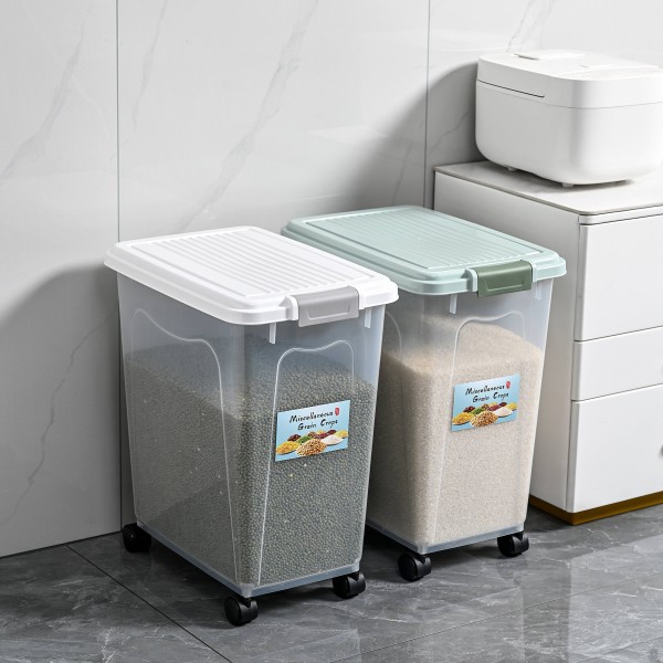 食品容器厂家-40L多功能米箱30kg