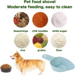 宠物碗喂食器厂家-现代塑料带刻度线勺