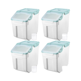 米储存容器厂家-蓝色55磅带轮防漏PP