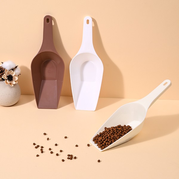 宠物碗喂食器厂家-现代塑料带勺刻度线