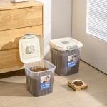 狗粮储存桶厂家-可定制logo35L可微波PP多边形