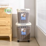 狗粮储存桶厂家-可定制logo35L可微波PP多边形