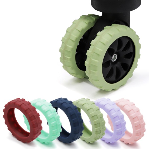 行李箱轮罩厂家-定制柔软硅胶8件套