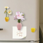 冰箱贴厂家-可定制可爱植物花瓶设计