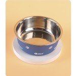 猫食碗厂家-可拆卸不锈钢高架防滑喂食器