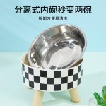 宠物喂食碗厂家-蛋黄塑料单双碗防滑可拆