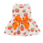 狗裙子厂家-OEM新款春夏花卉印花牛仔背心