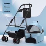 狗推车厂家-透气易寻大号4轮宠物车