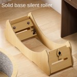 猫跑步机厂家-环保实木彩色静音健身轮