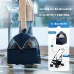 宠物推车厂家-豪华4轮便携折叠狗推车