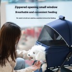 狗推车厂家-批发易折叠慢跑车带存储篮