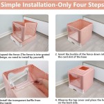 猫砂盆厂家-塑料防溅可折叠盖封闭顶入口