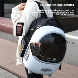 宠物外出袋厂家-便携棕色大容量尼龙太空舱