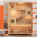 室内猫别墅厂家-超大号全实木双层柜