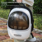 宠物外出袋厂家-便携棕色大容量尼龙太空舱